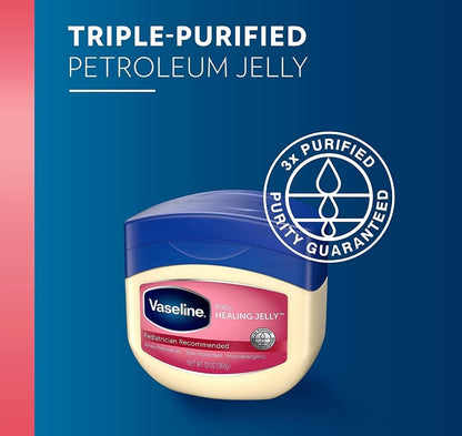 Vaseline Petroleum Jelly Baby Skincare Protective & Pure 4 Count Treats Dry Skin And Prevents Chaffed Skin From Diaper Rash Hypoallergenic And Gentle On Skin 13oz
