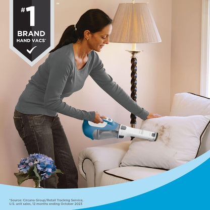 BLACK+DECKER dustbuster AdvancedClean Koordlose Handstofsuier, Kompakte Huis- en Motorstofsuier met Voegstuk (CHV1410L)
