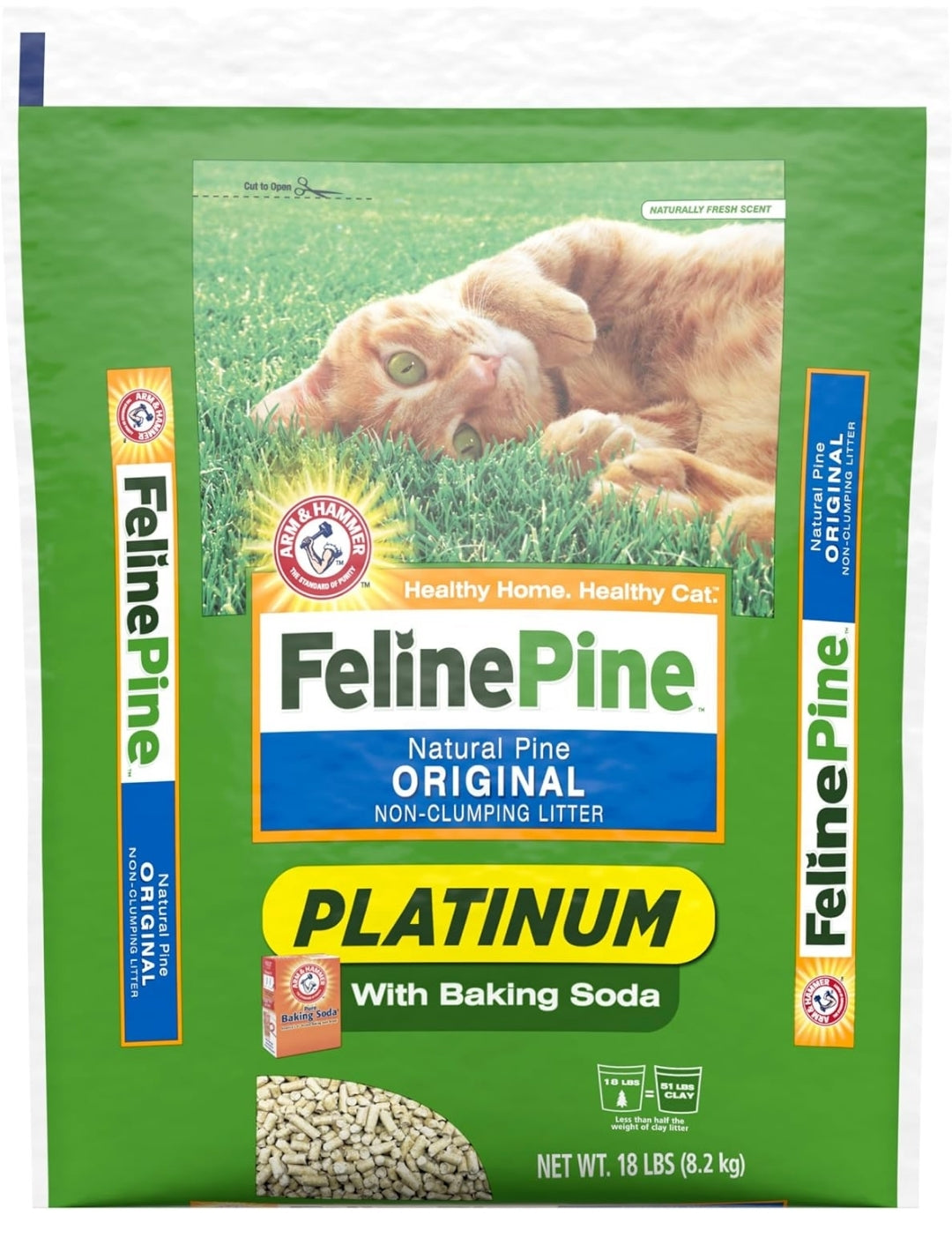 Feline Pine Platinum Non-Clumping Cat Litter (18lb)