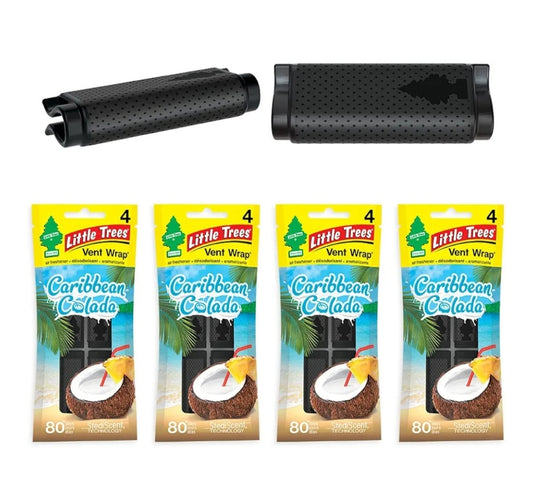 LITTLE TREES Motorlugverfrisser Langdurige Geur – Caribbean Colada, 4 Pakke (4 Telling)