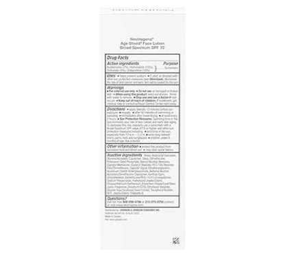 Neutrogena Age Shield Face Olievrye Sonskermroom met Breëspektrum SPF 70, Nie-Komedogenies Bevogtigend 3 fl. oz (Pak van 3)