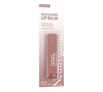 Neutrogena Revitalizing Getinte Lipbalsem Breëspektrum SPF 20 Bevogtigende Lipbalsem met 'n Subtiele Tint Subtiele Sagte Karamel 50 (.15 oz)