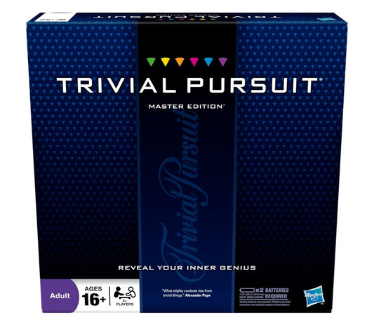Hasbro Gaming Trivial Pursuit Master Edition Trivia Board Games Includes Electronic Timer, Trivia Games for 2 to 6 Players