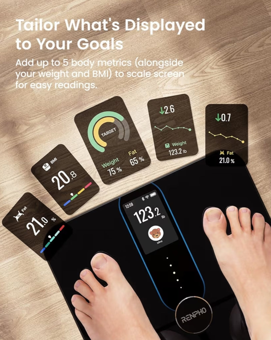 Smart Scale with Color Display and Smart Tape Measure