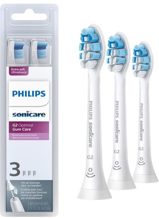 Philips Sonicare ProtectiveClean 5100 elektriese herlaaibare tandeborsel met opregte Philips Sonicare Optimal Gum Health-vervangingsborselkoppe, swart 3-pak
