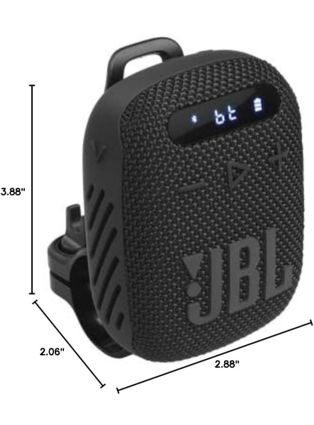 JBL Wind 3 FM Bluetooth Handlebar Speaker, Black - NEW