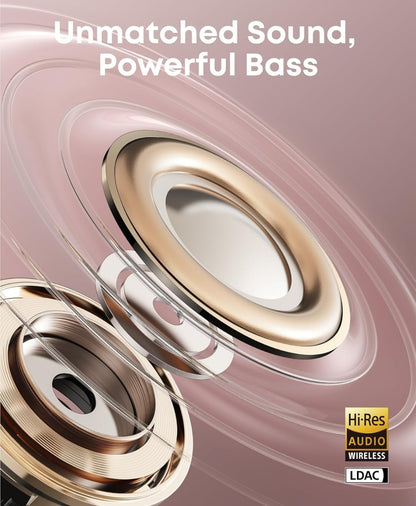 Soundcore AeroClip by Anker, Open-Ear Earbuds, Clip-On Headphones, Adaptive Comfort, Clear Calls with 4 Mics and AI, Stable Fit, 12mm Drivers for Powerful Bass, Hi-Res, Open-Ring Design