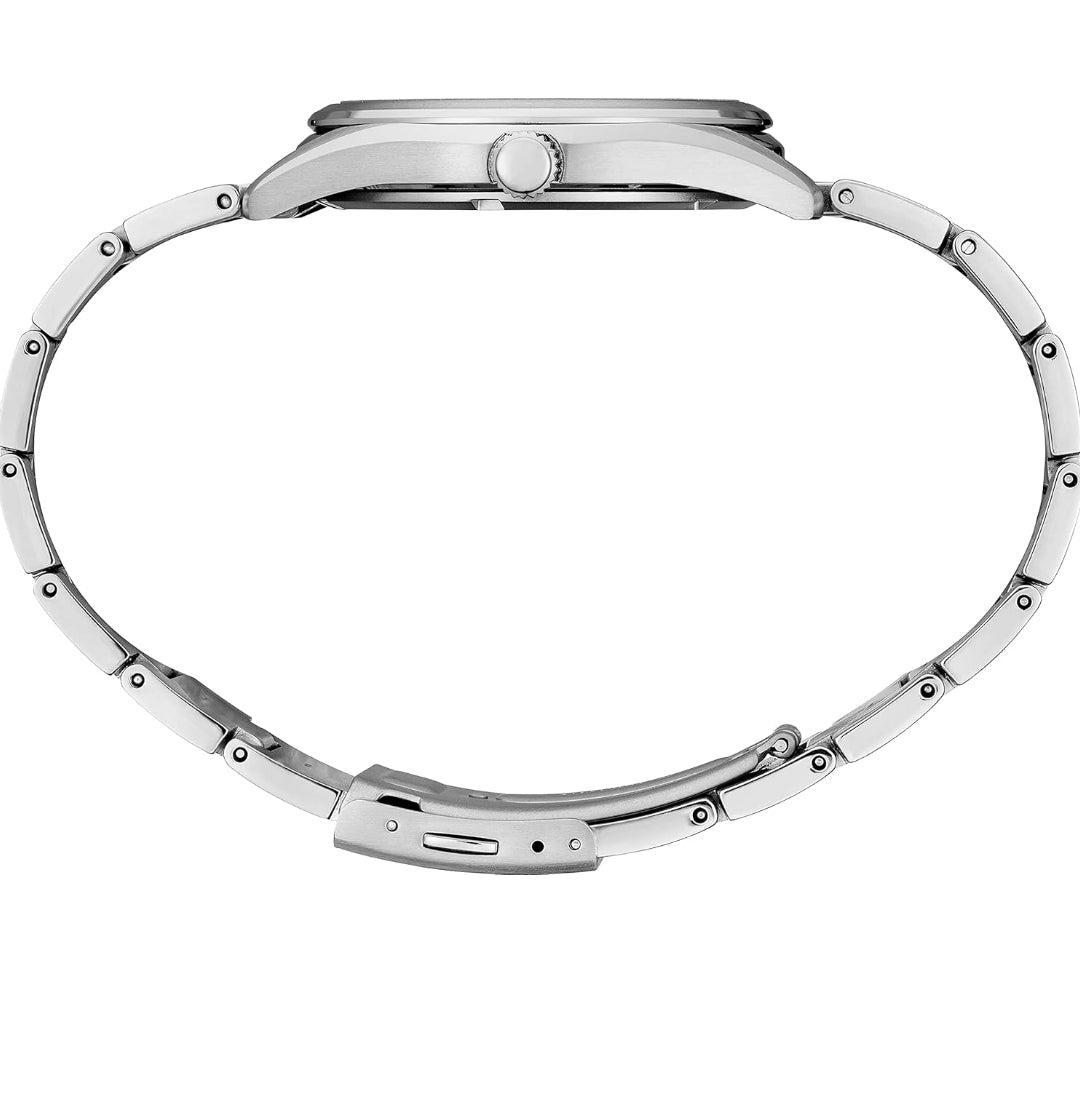 Seiko Mans Noodsaaklike Swart Horlosieplaat