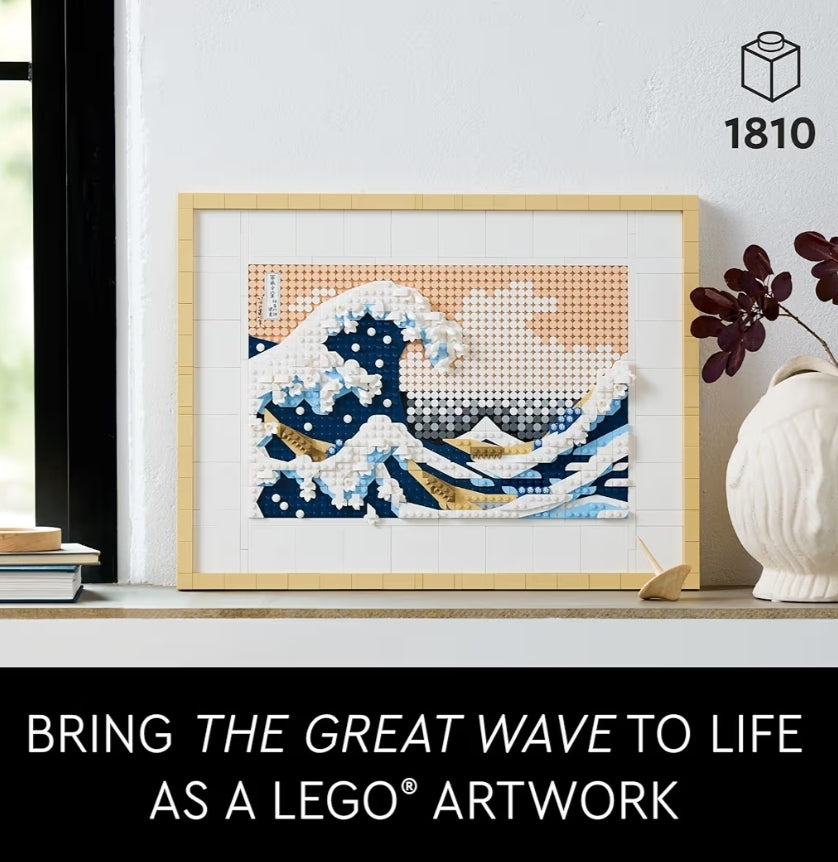 LEGO Kuns Hokusai Die Groot Golf Ingeraamde Japannese Muurkuns-boustel - Unieke Muurversiering
