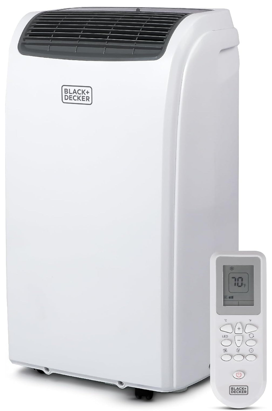 BLACK+DECKER Slim Draagbare Lugversorger, 14,000 BTU vir Kamers tot 65 m², Slim Draagbare WS met Volg My-afstandbeheer en Vensterstel, BPACT14WT, Wit