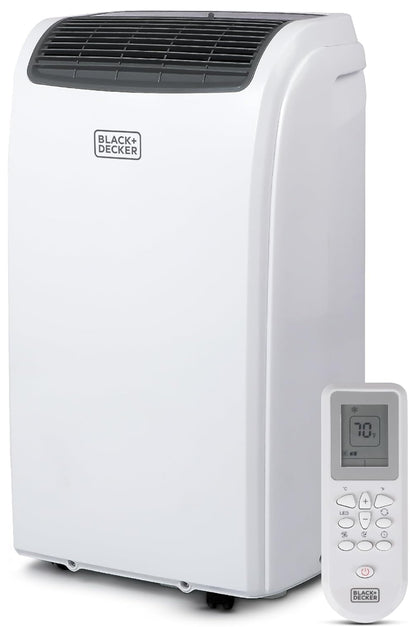 BLACK+DECKER Slim Draagbare Lugversorger, 14,000 BTU vir Kamers tot 65 m², Slim Draagbare WS met Volg My-afstandbeheer en Vensterstel, BPACT14WT, Wit