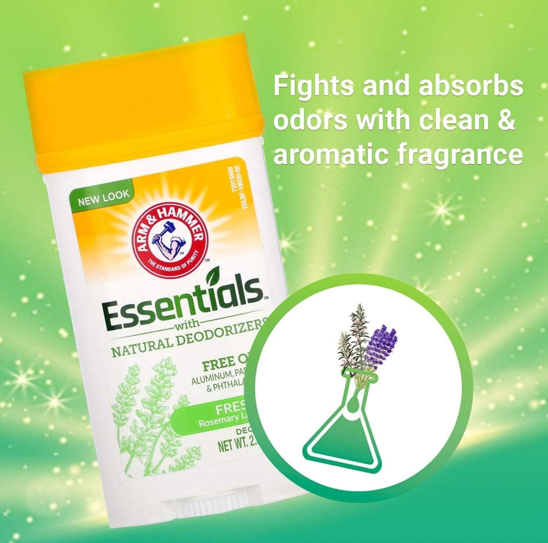 Arm & Hammer Essentials Deodorant, Fresh - 2.5 oz. (Pack of 2)