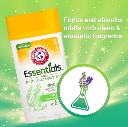 Arm & Hammer Essentials Deodorant, Fresh - 2.5 oz. (Pack of 2)