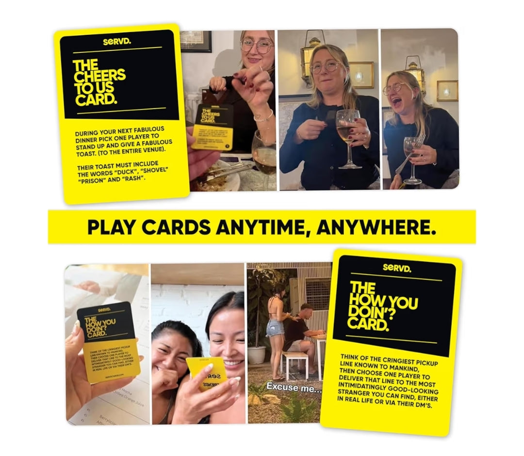Hasbro SERVD Friends Edition Party Game – Hilarious Real-Life Card Game for Adults – 2-10 Players (Ages 17+)
