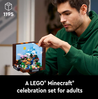 LEGO Minecraft Die Maaktafel, Versamelbare Videospeletjie Boustel met Minecraft Figure, Skare en Biome - 21265