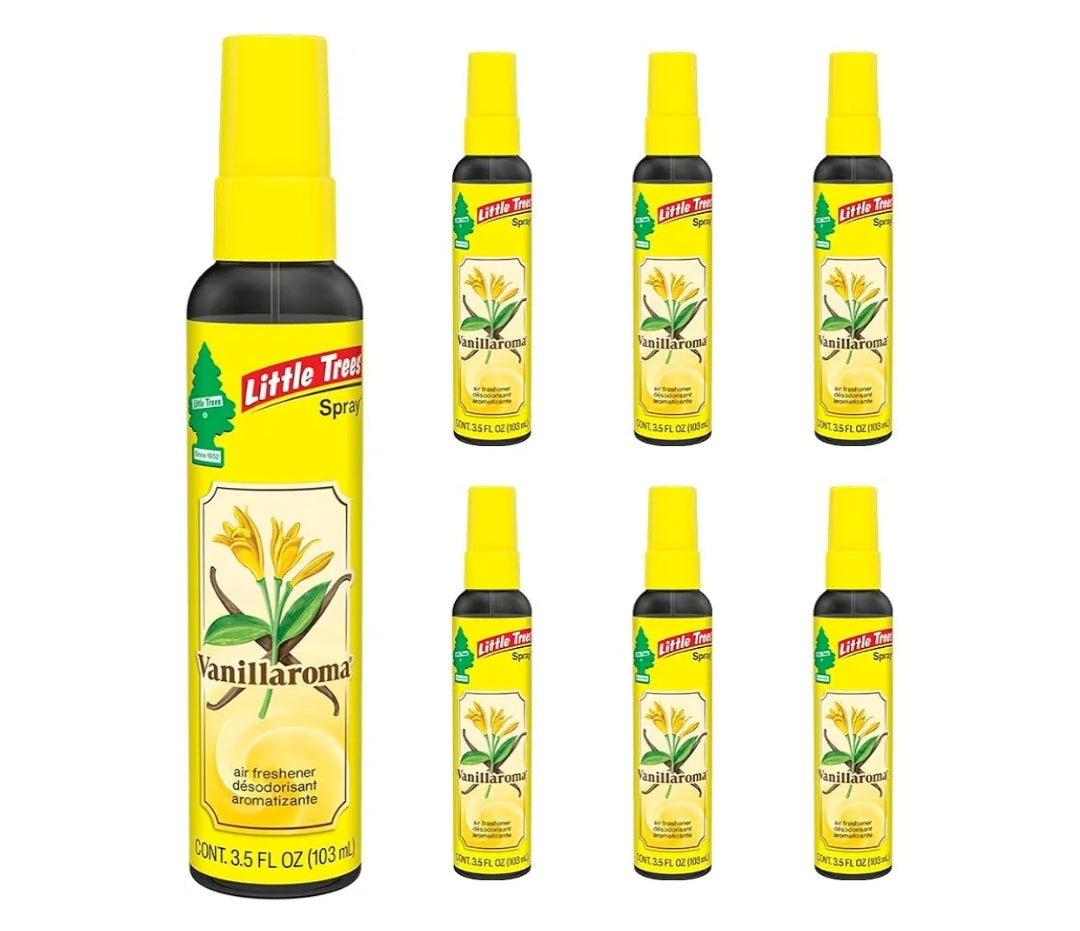 LITTLE TREES Car Air Freshener Spray Long-Lasting Scent On-the-go Freshness -Vanillarom (6)