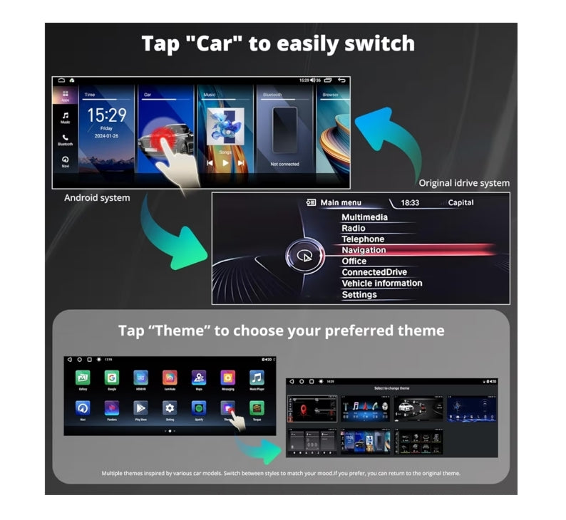 12.3" Android-motorstereo versoenbaar met BMW X5-reeks F15 2014-2017 NBT-stelsel, 6G+128G, AI DriveChat, Dubbele Bluetooth, 4G LTE, Draadlose CarPlay & Android Auto