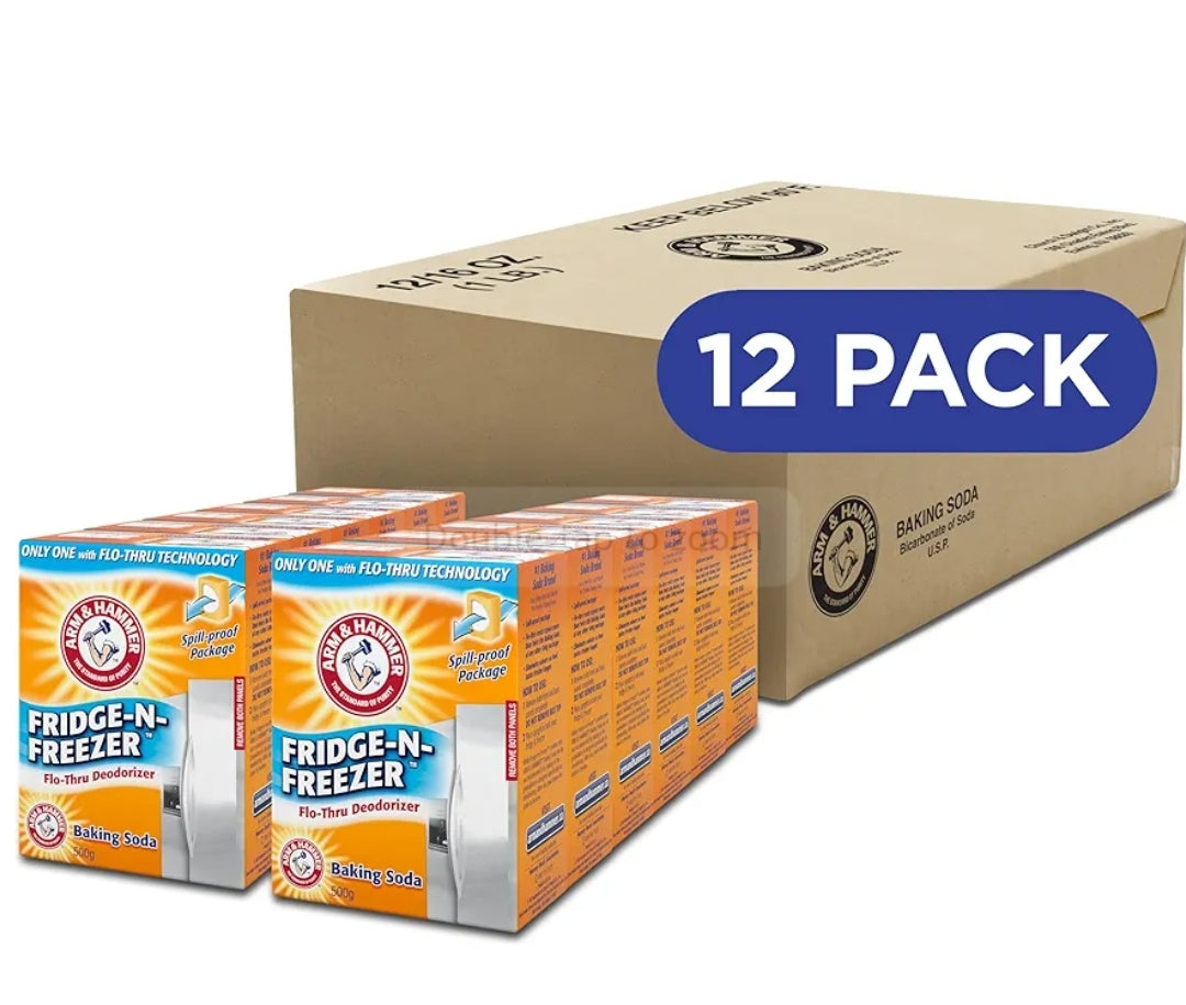 Arm & Hammer Baking Soda Fridge-n-Freezer Odor Absorber - Orange (14 oz) Pack of 12