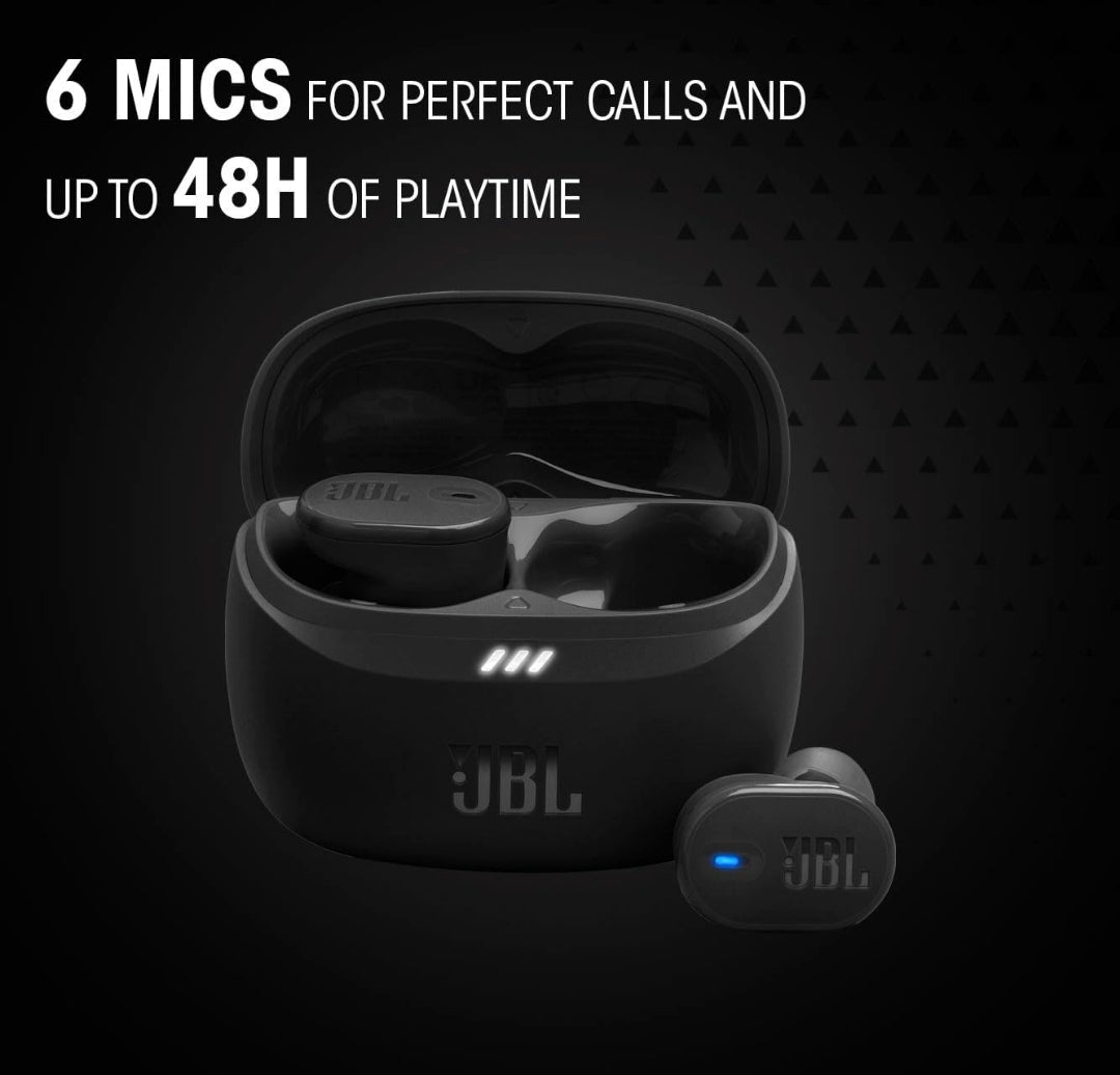 JBL Tune Buds 2 - True Wireless Noise Cancelling Earbuds Spatial Sound - (Black)
