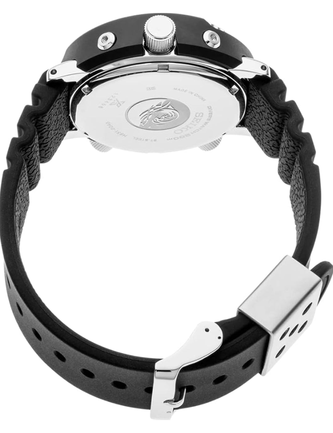 Seiko Hibried Duikhorlosie vir Mans - Prospex - Sonkrag, met Swart Wyserplaat, Liggewig Kas, en Stophorlosiefunksie, 200m Waterbestand