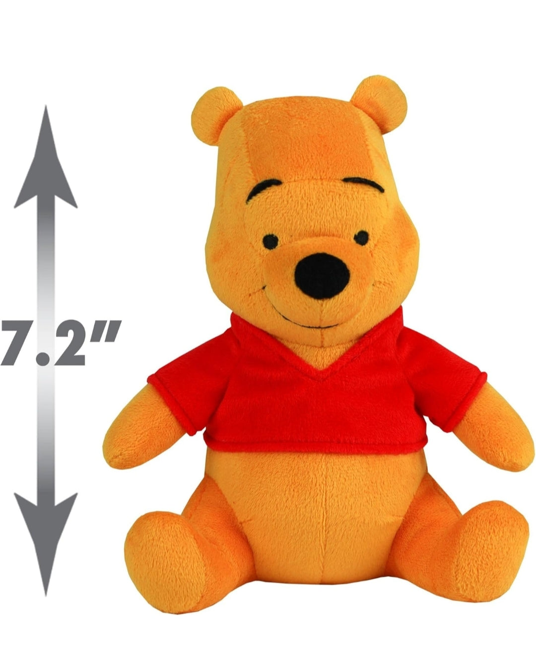 Disney Collectible 7.2" Winnie the Pooh Beanbag Plush, Super Soft Plush Fabric - Kids Toys