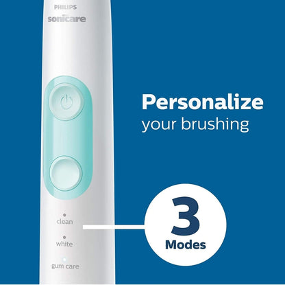 Philips Sonicare ProtectiveClean 5100 Elektriese Herlaaibare Tandeborsel met Egte Philips Sonicare Optimale Tandvleisgesondheid Vervangende Tandeborselkoppe, Wit 3-pak