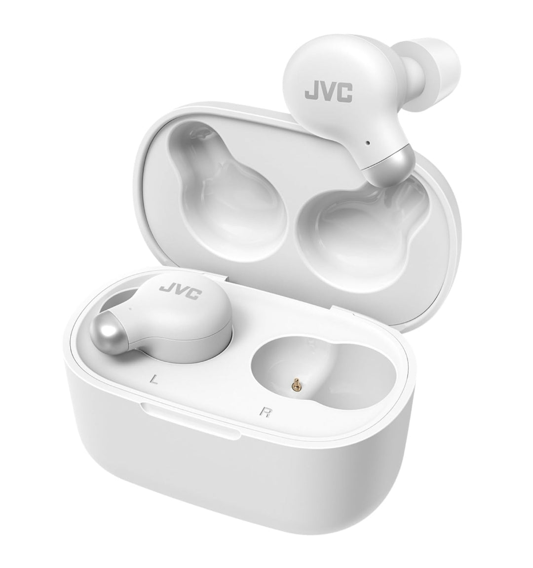 JVC Aktiewe Geraasdempende Ware Draadlose Oorfone - Bluetooth 5.3 met ANC - Gemaklike Pasvorm met S/M/L Silikoon & Geheueskuim Oorfone - IPX4 Waterbestand - 28 Uur Speeltyd - Kompakte Laaikassie