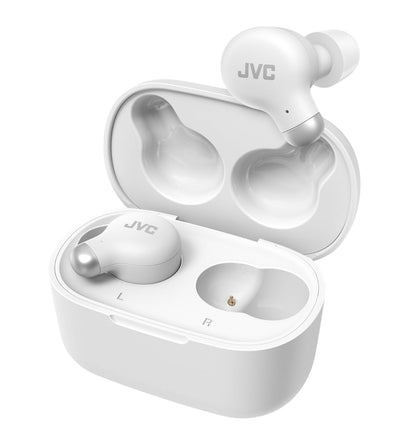 JVC Aktiewe Geraasdempende Ware Draadlose Oorfone - Bluetooth 5.3 met ANC - Gemaklike Pasvorm met S/M/L Silikoon & Geheueskuim Oorfone - IPX4 Waterbestand - 28 Uur Speeltyd - Kompakte Laaikassie