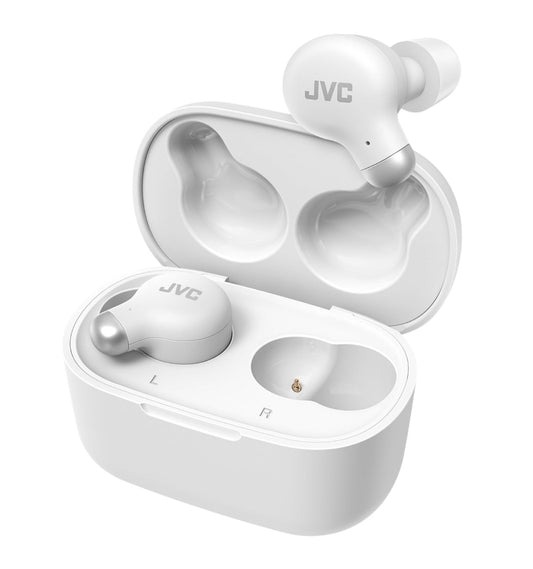 JVC Aktiewe Geraasdempende Ware Draadlose Oorfone - Bluetooth 5.3 met ANC - Gemaklike Pasvorm met S/M/L Silikoon & Geheueskuim Oorfone - IPX4 Waterbestand - 28 Uur Speeltyd - Kompakte Laaikassie