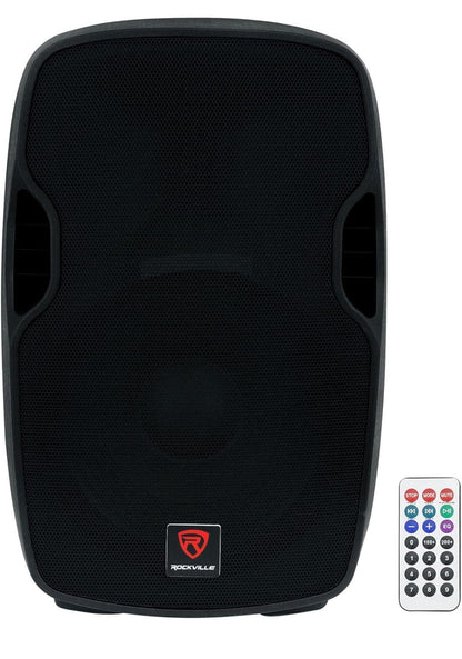 Rockville BUNDEL (2) BPA15 15" Professionele Aangedrewe 800 Watt DJ PA Luidsprekers met Bluetooth
