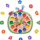 CoComelon Count with Me Wooden Clock, Recycled Wood, Learning and Education, Officially Licensed Kids Toys for Ages 18 Month by Just Play