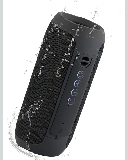 JVC Draagbare Draadlose Luidspreker met Omringklank, TWS-Stereo Funksie, Bluetooth 5.0, Waterdig IPX5, tot 18-Uur Batterylewe - SPSX3BT, Swart
