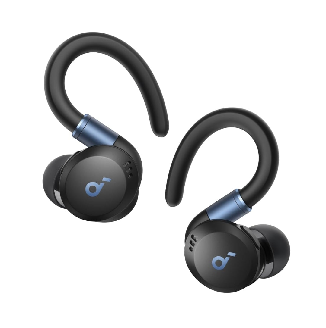 Soundcore Sport X20 by Anker, True-Wireless Workout Earbuds, Rotatable and Extendable Ear Hooks, Noise Cancelling, Deep Bass, IP68 Waterproof, Sweatproof, Dustproof, 48H Play, Sport Earbuds for Gym