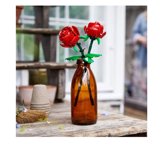 LEGO Roses - Building Toy for Kids, Girls & Boys - Artificial Roses for Decor & Display