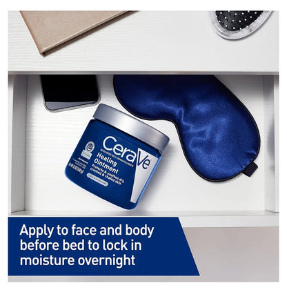 CeraVe Healing Ointment, Hydraterende Velbeskermer met Petrolatum, Hialuroonsuur en Skeramiede, Sonder Geur en Sonder Lanolien (340 g)