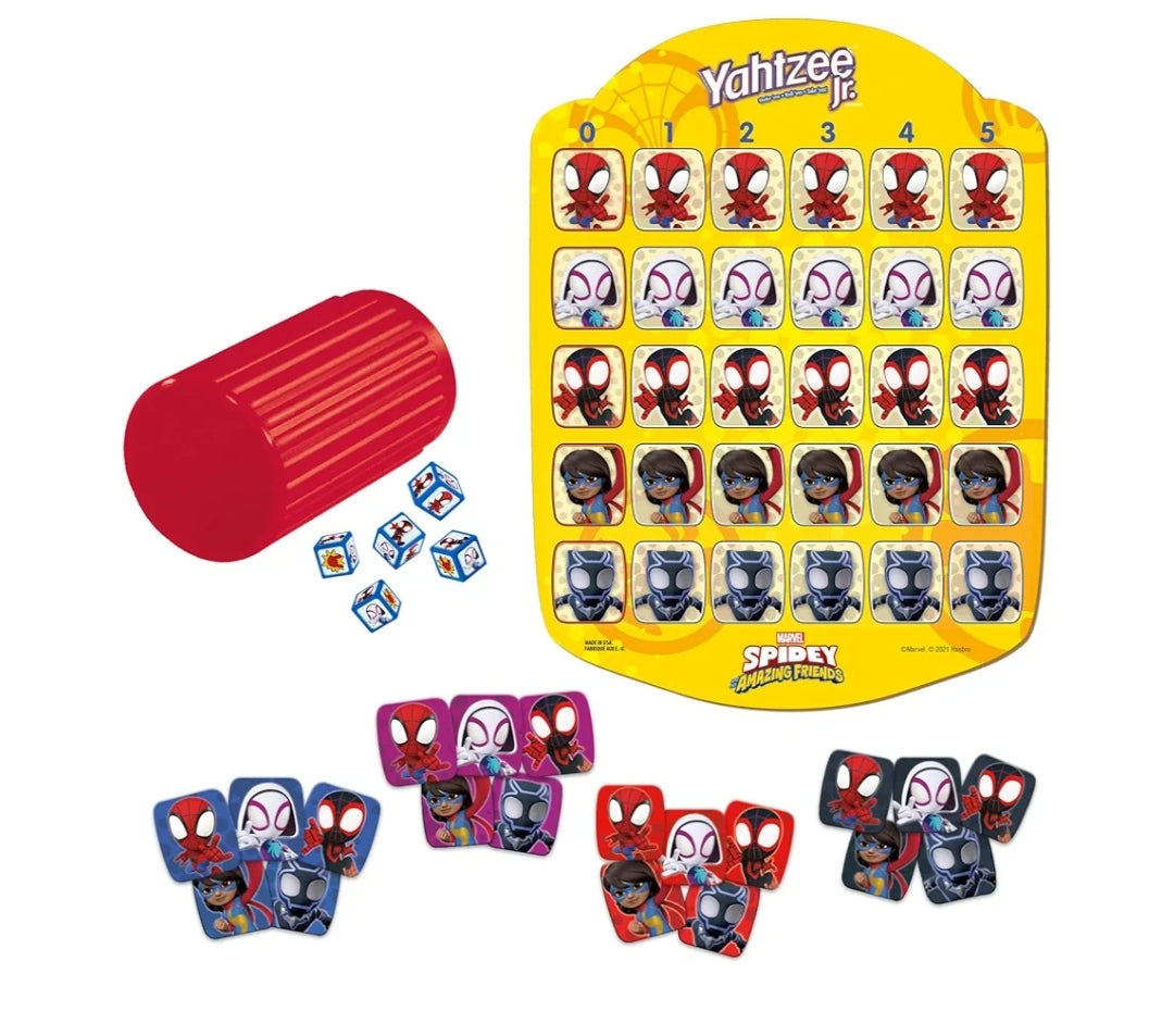 Hasbro Gaming Spidey and His Amazing Friends Yahtzee Jr.Marvel Edition Board Game