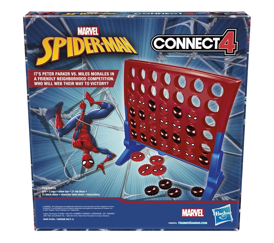 Hasbro Gaming Connect 4 Marvel Spider-Man Edition, Strategy Board Game