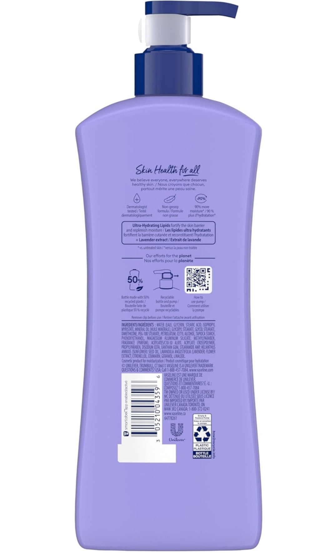 Vaseline Intensive Care Calm Healing Body Lotion 3 count for Dry Skin Made with Ultra-Hydrating Lipids and Lavender Extract to Heal and Restore Dry Skin 20.3 oz