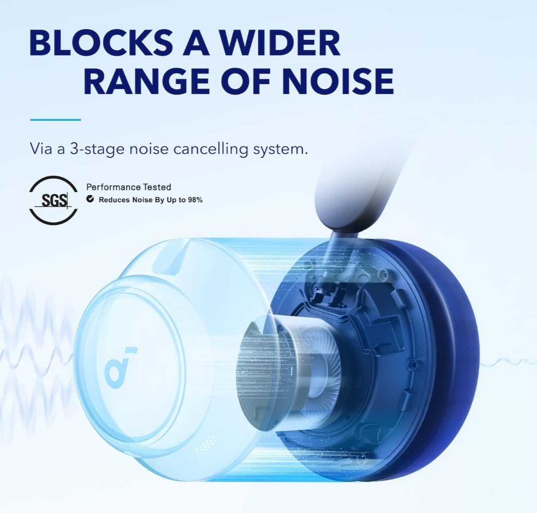 Soundcore by Anker Space Q45 Adaptive Active Noise Cancelling Headphones, Reduce Noise by Up to 98%, 50H Playtime, App Control, LDAC Hi-Res Wireless Audio, Comfortable Fit, Clear Calls, Bluetooth 5.3