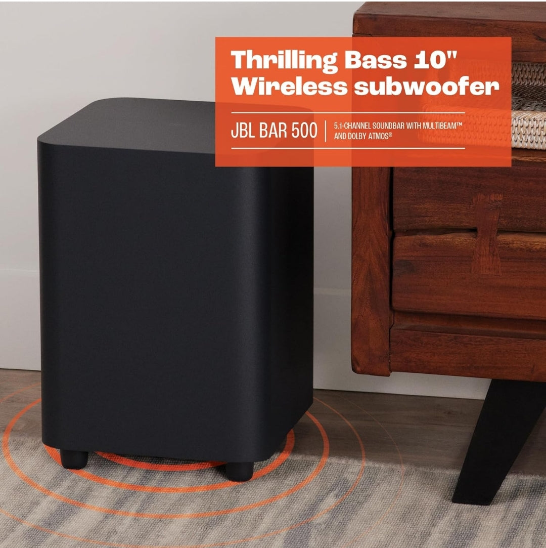 JBL Bar 500: 5.1-Channel soundbar with MultiBeam and Dolby Atmos - Black