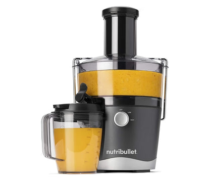 NutriBullet Sapmasjien Sentrifugale Sapmasjien vir Vrugte, Groente en Kosvoorbereiding, 27 Onse/1.5 Liter, 800 Watt - Grys