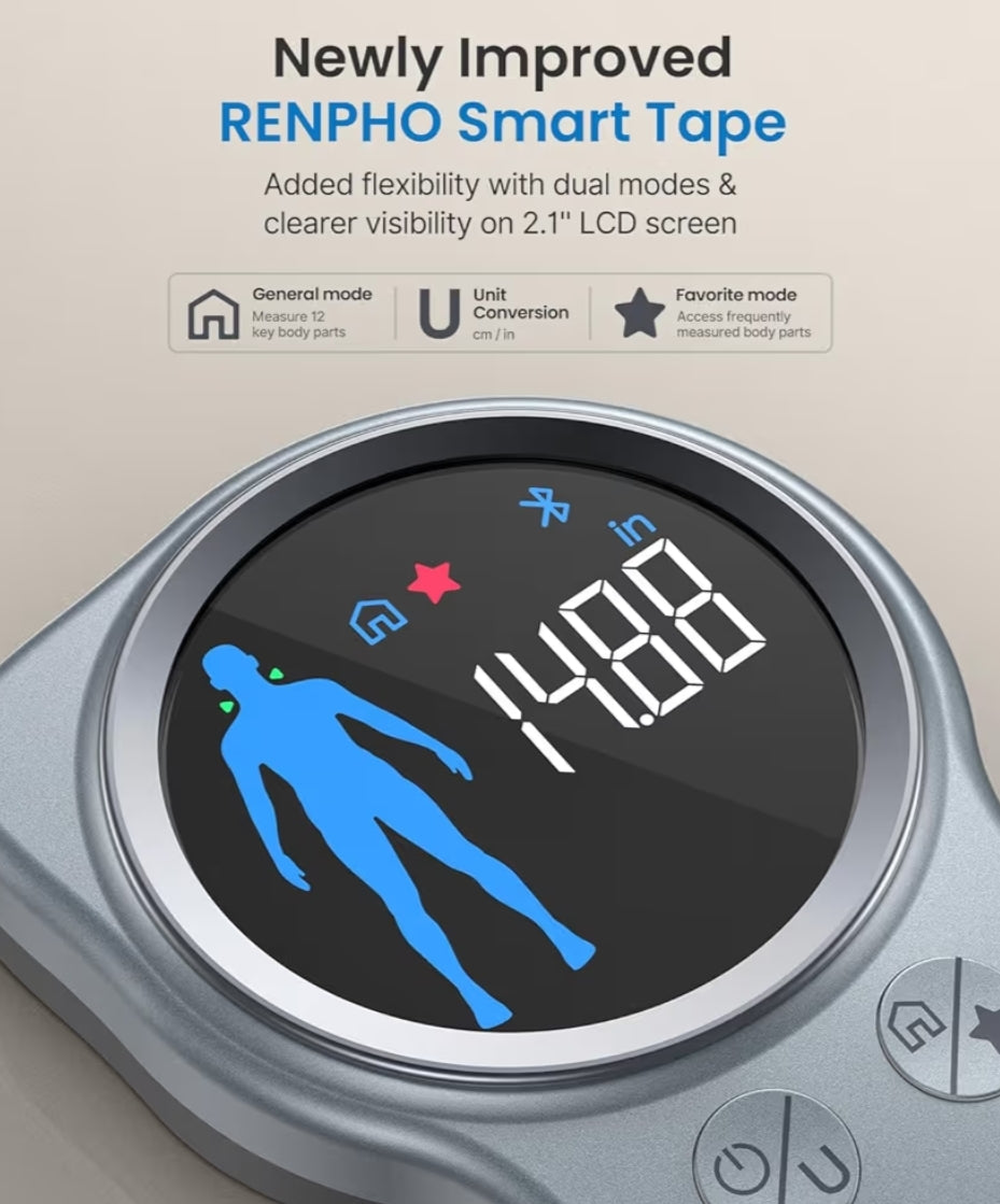Smart Tape Measure w/ Large Display and Travel Scale for Body Weight