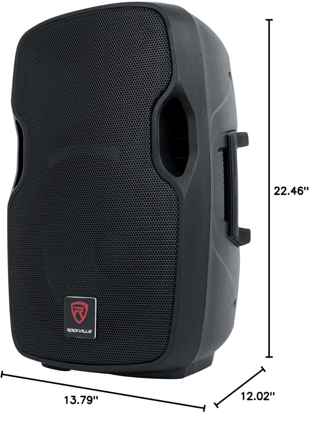 Rockville (2) BPA12 12" Professional Powered 600 Watt DJ PA Speakers w Bluetooth