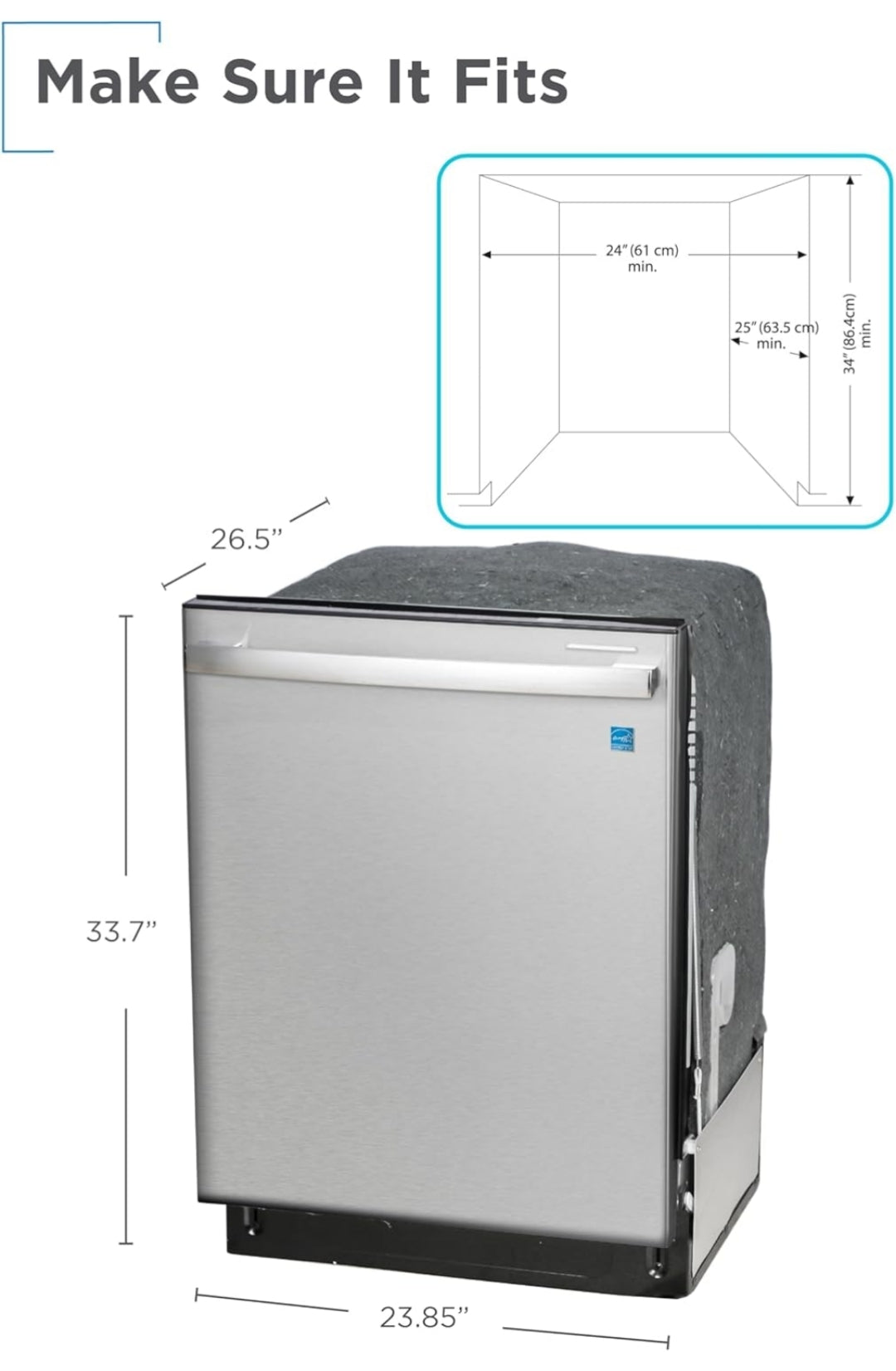 BLACK+DECKER 24" Ingeboude Skottelgoedwasser, Ontwerpersreeks, 12 Plekinstellingkapasiteit met Vlekvrye Staalbad, Skottelgoedwasser met 6 Wasprogramme, Lae Geraas, ENERGY STAR Gesertifiseer, BDW300MHS