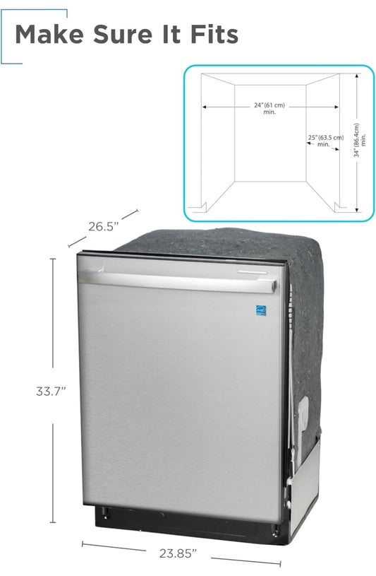 BLACK+DECKER 24" Ingeboude Skottelgoedwasser, Ontwerpersreeks, 12 Plekinstellingkapasiteit met Vlekvrye Staalbad, Skottelgoedwasser met 6 Wasprogramme, Lae Geraas, ENERGY STAR Gesertifiseer, BDW300MHS
