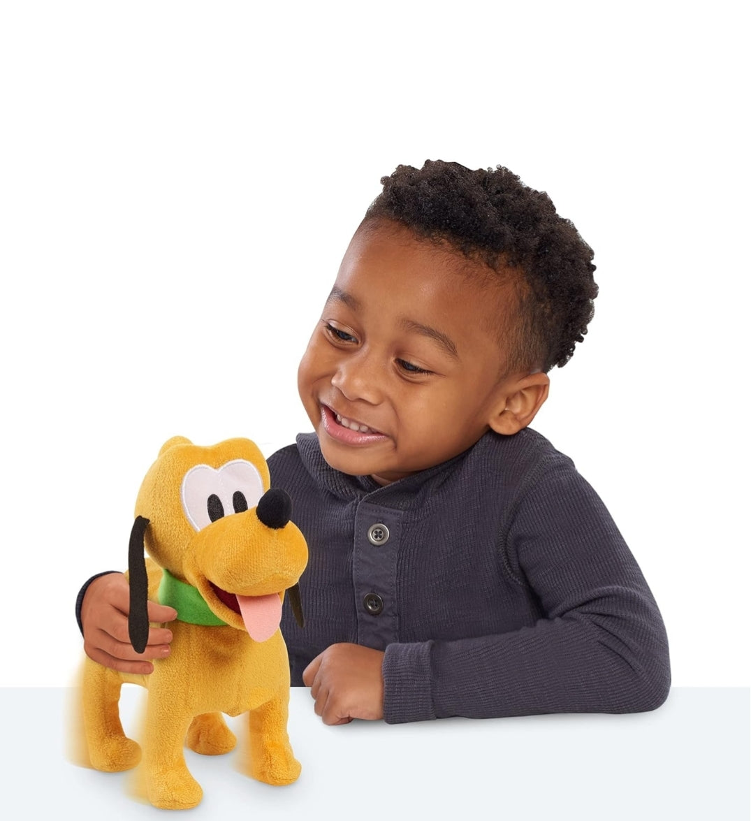 Disney Classics Pluto Walking and Barking Interactive Plush - Kids Toys for Ages 2 Up by Just Play