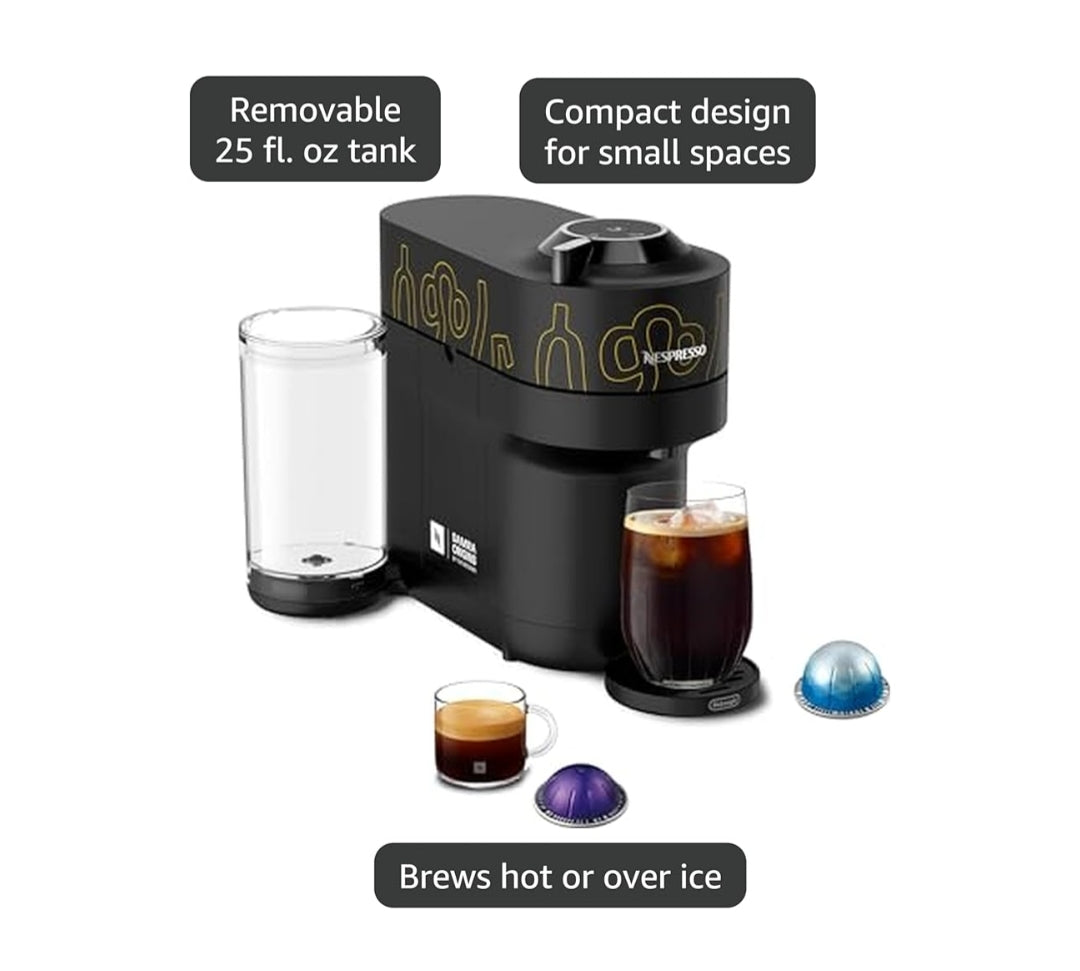 Nespresso Vertuo Pop+ Koffie- en Espressomasjien deur De'Longhi, Samra Origins deur The Weeknd - Vertuo Buna Geel