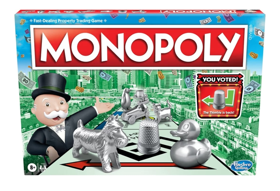 Monopoly Family Board Games for 2 to 6 Players & Kids Ages 8 and Up, Includes 8 Tokens (Token Vote Edition)