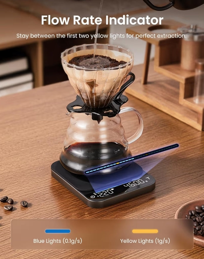 Bundle Smart Body Measuring Tape, and Coffee Scale with Timer, 0.1g High Precision Rechargeable