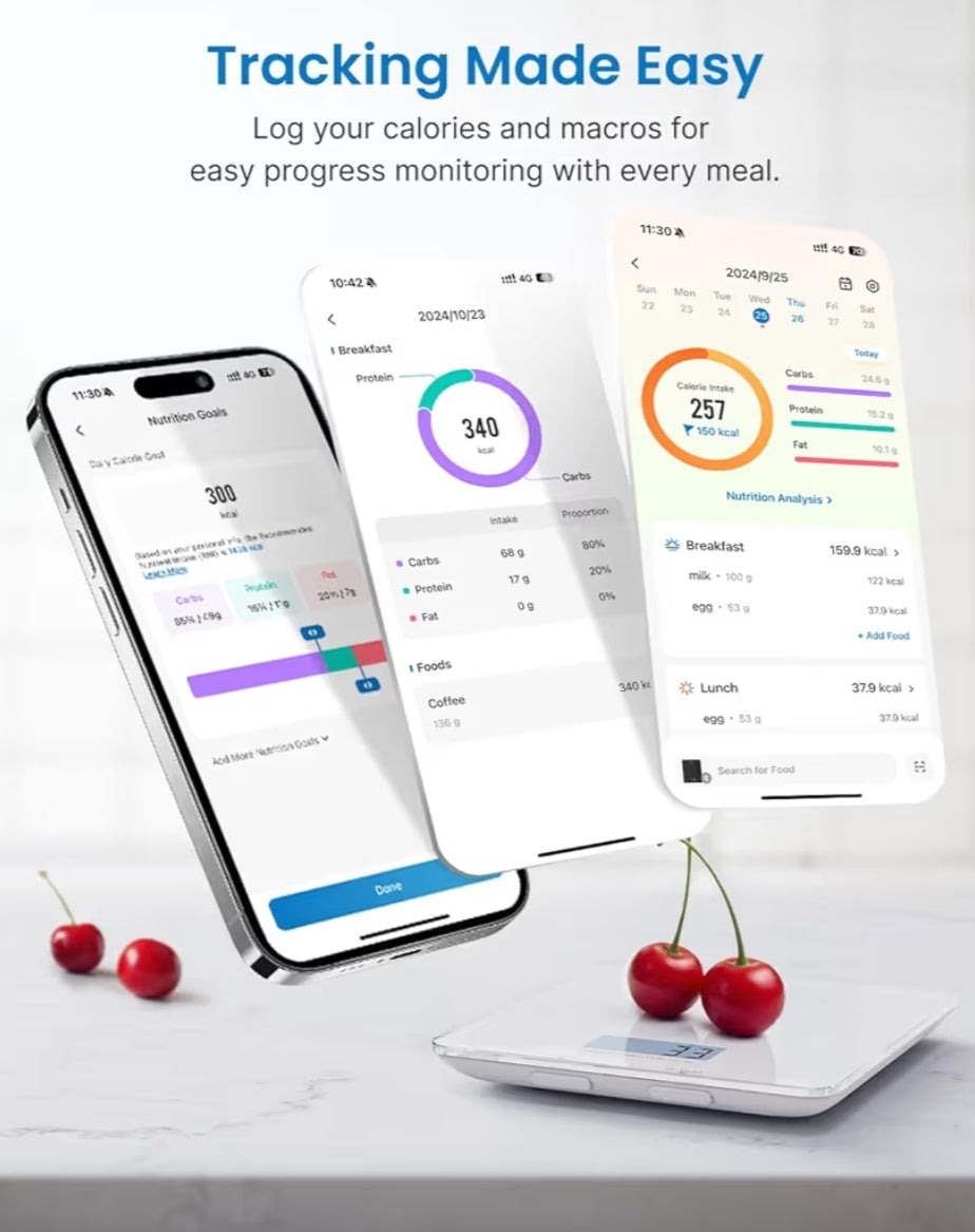 Smart Food Scale with Nutritional Calculator and Smart Scale with Color Display